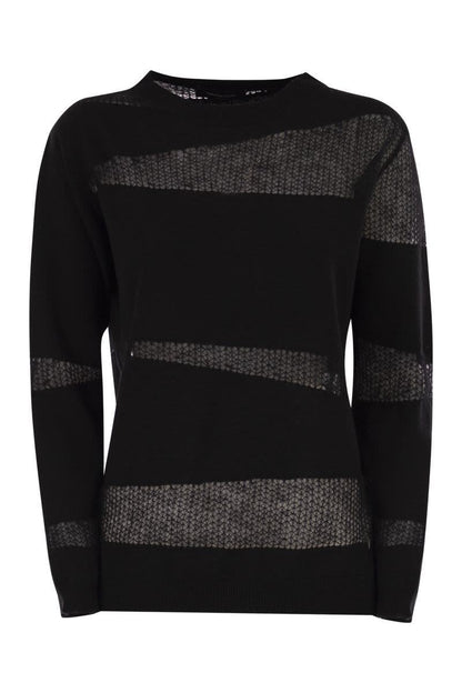 Fabiana Filippi Platin-Pullover mit U-Boot-Ausschnitt