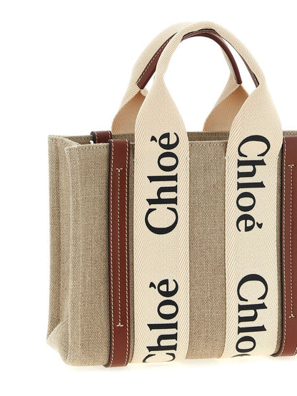 Chloé Woody Kleine Canvas-Tasche