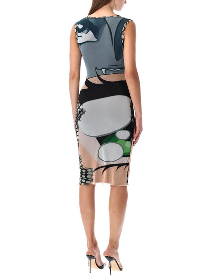 Ottolinger Julien Ceccaldi Bedrucktes, figurbetontes Midikleid