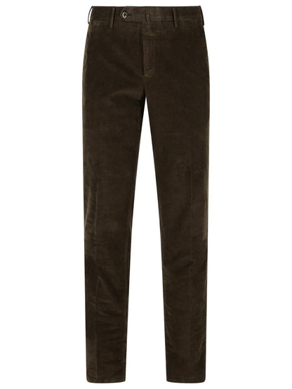 Pt Torino „Slim“-Baumwollhose in Braun