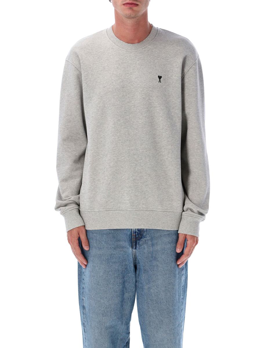 Graues Baumwoll-De-Coeur-Sweatshirt von AMI Paris