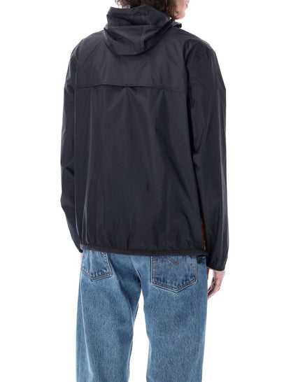 Comme Des Garçons Play – Zweifarbige, wasserdichte Jacke mit Reißverschluss und Kapuze