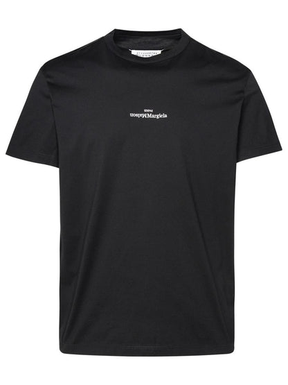 Schwarzes Baumwoll-T-Shirt von Maison Margiela