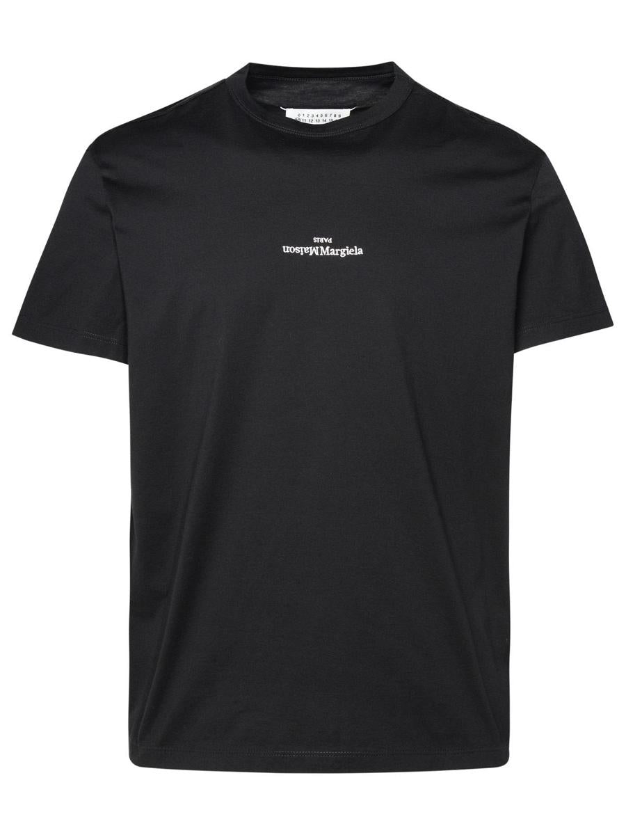 Schwarzes Baumwoll-T-Shirt von Maison Margiela
