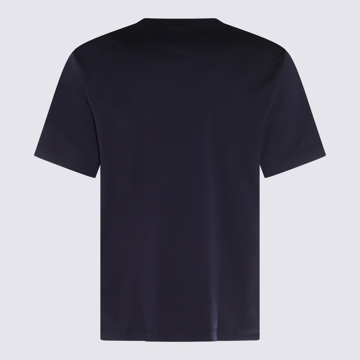 Eleventy – Marineblaues T-Shirt aus Baumwollmischung
