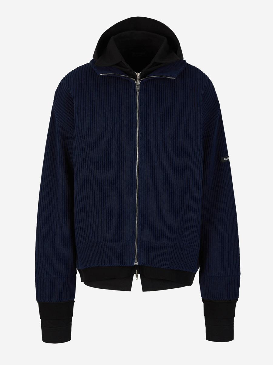 Balenciaga Sweatshirt mit Reißverschluss und Kapuze