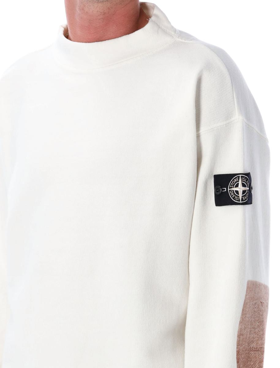 Stone Island Baumwoll-Sweatshirt mit Kraterkragen