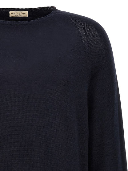 Ma'Ry'Ya Pullover mit Rundhalsausschnitt