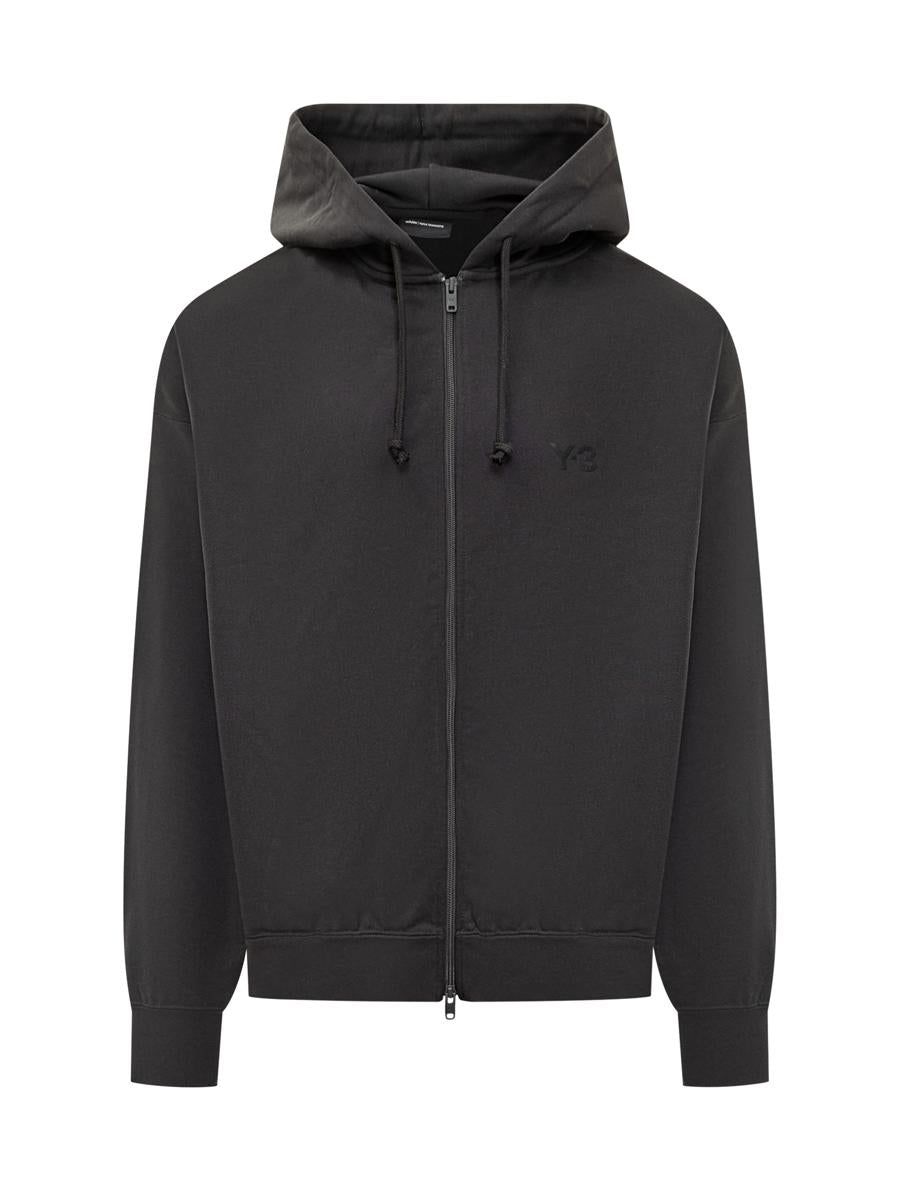 Y-3 Adidas Y-3 Schwarzer Reißverschluss-Hoodie