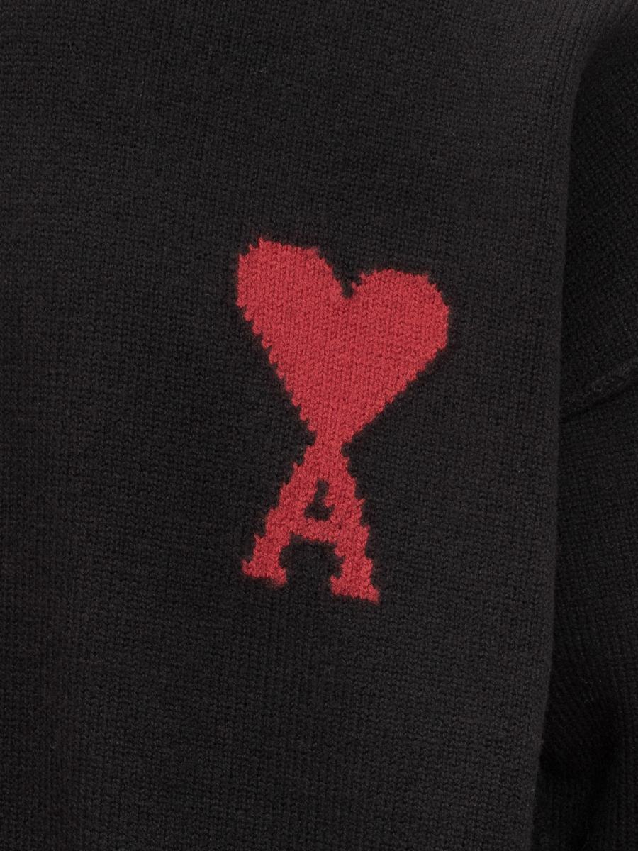 AMI Paris Ami Alexandre Mattiussi Herren Rollkragenpullover mit Herz-Logo