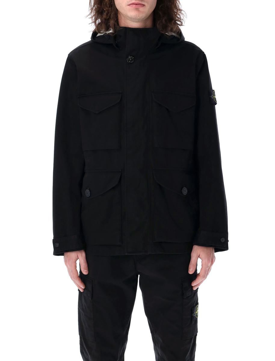 Stone Island Raso Gommato Kapuzenjacke