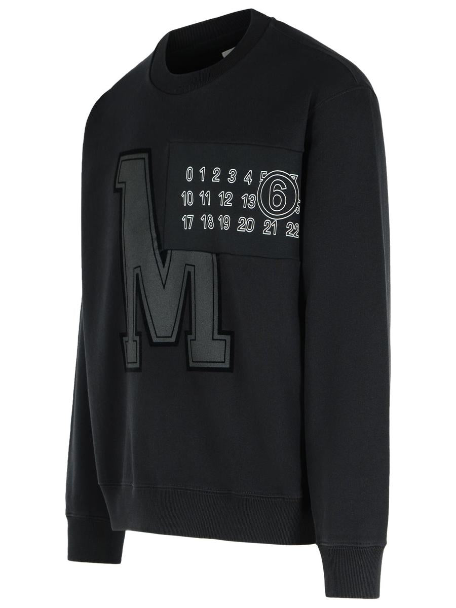MM6 Maison Margiela Schwarzes Baumwoll-Sweatshirt