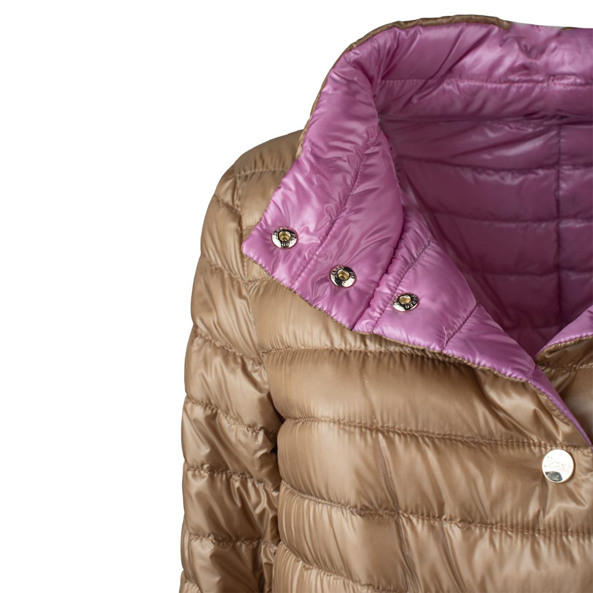 Herno 100Gram Daunenjacke 3/4 Reversible Fliederfarbene Innenseite