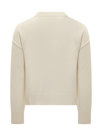 AMI Paris Wollcardigan mit Logo-Stickerei Ami Alexandre Mattiussi
