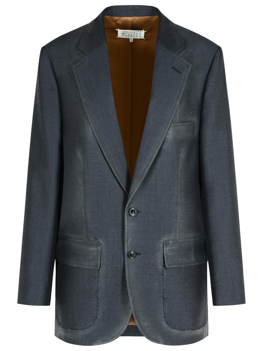 Maison Margiela – Blazer aus Wollmischung in Anthrazit