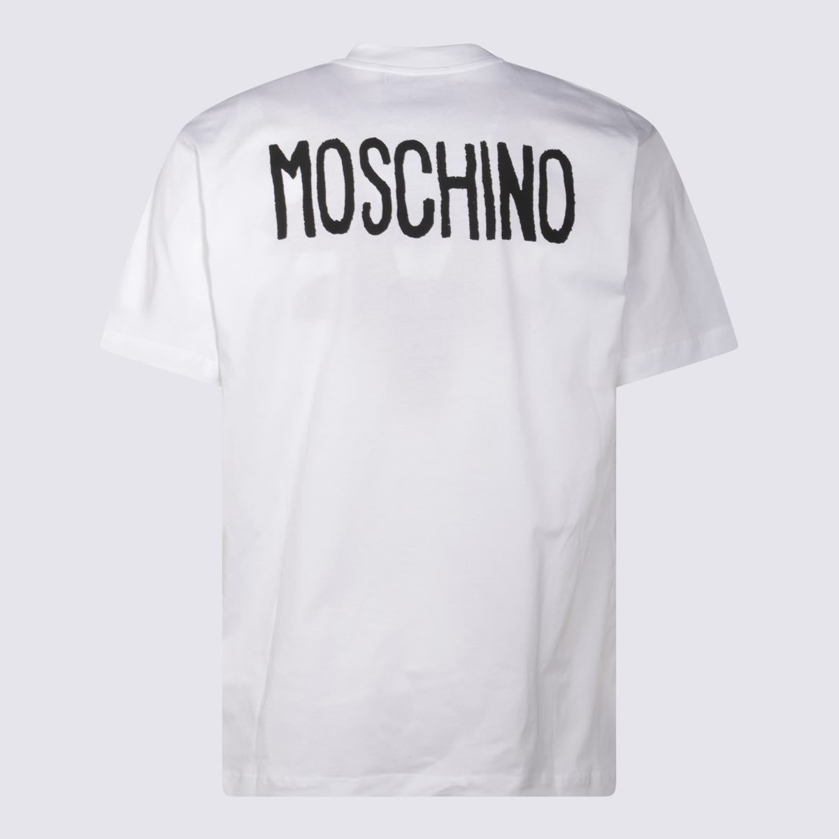 Moschino Weißes Baumwoll-T-Shirt