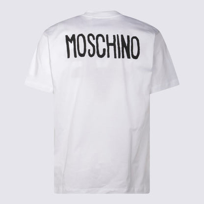 Moschino Weißes Baumwoll-T-Shirt