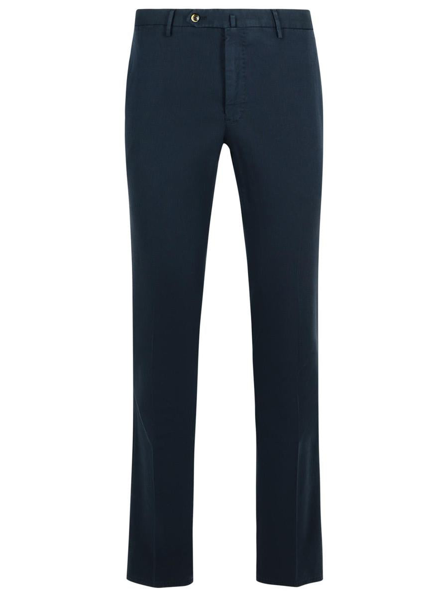 Pt Torino „Superslim“-Baumwollhose in Marineblau