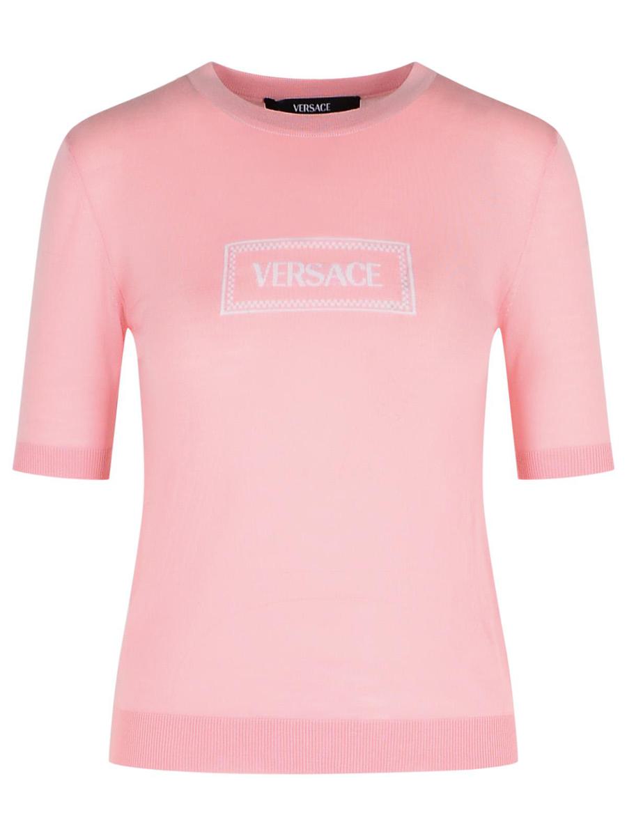 Versace – Rosa Pullover aus Schurwolle
