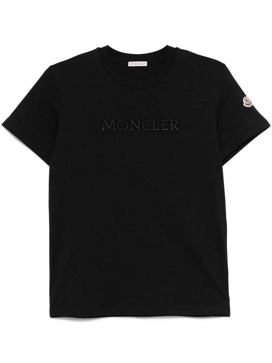 Moncler T-Shirt aus Baumwolle mit Logo-Stickerei