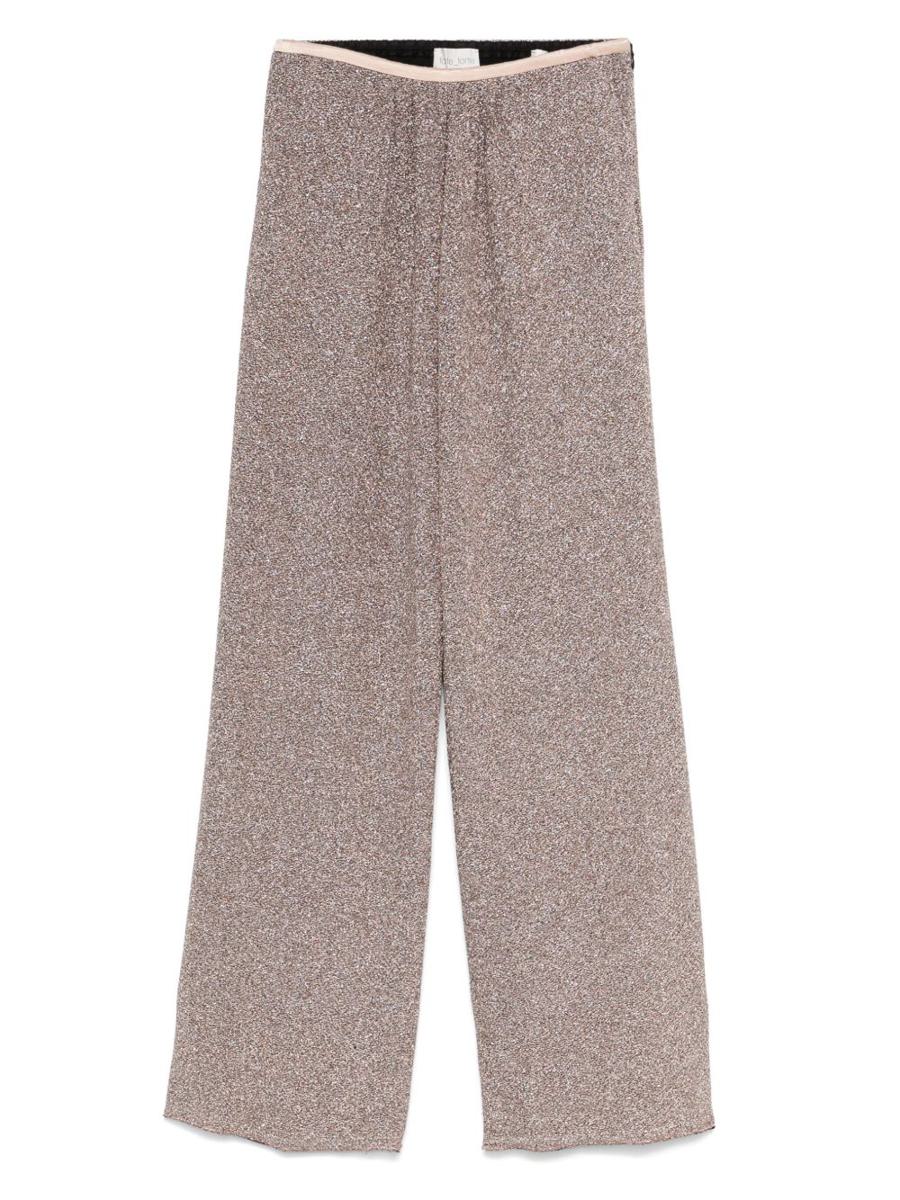 Forte_Forte Lurex-Hose mit weitem Bein