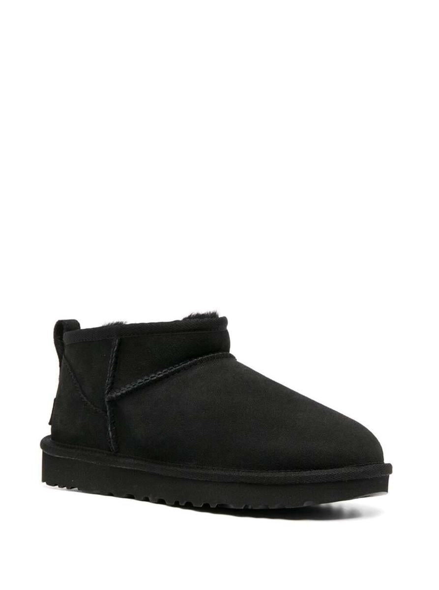 Schwarze „Ultra Mini“-Stiefel aus Wildleder für Damen