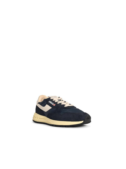 Autry „Reelwind Low“ dunkelblaue Sneakers aus Nylon und Wildleder
