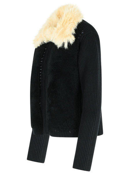 Marni Schwarzer Pullover aus Schurwolle