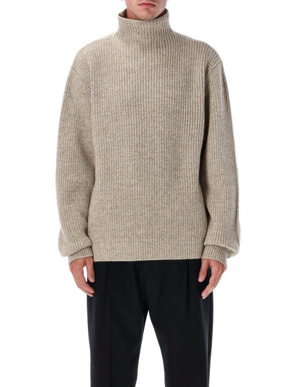 Lemaire Yak Alpaka Pullover mit hohem Kragen