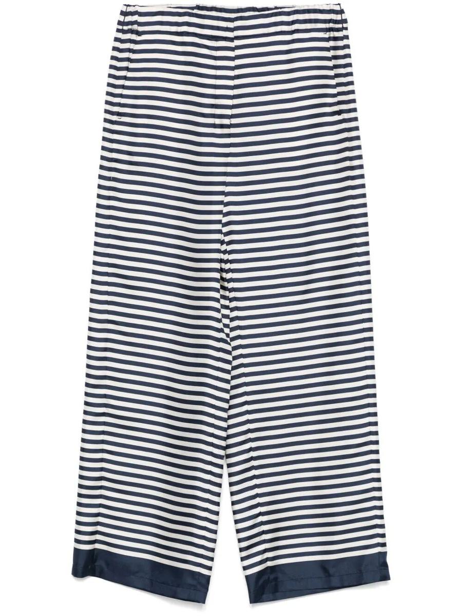 'S Max Mara Nine Bedruckte Seidentwillhose Kleidung