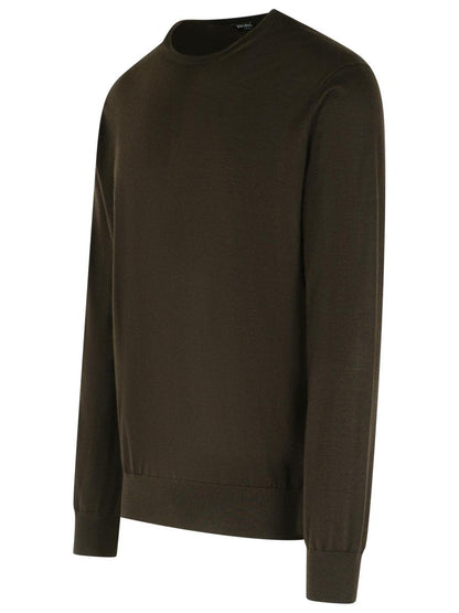 Zegna – Pullover aus Kaschmirmischung in Braun
