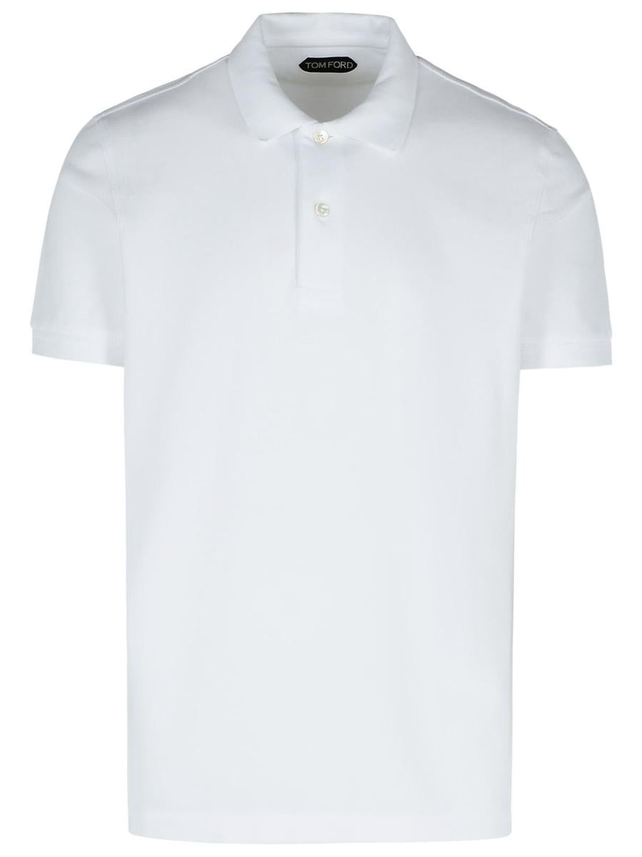 Weißes Poloshirt aus Baumwolle von Tom Ford