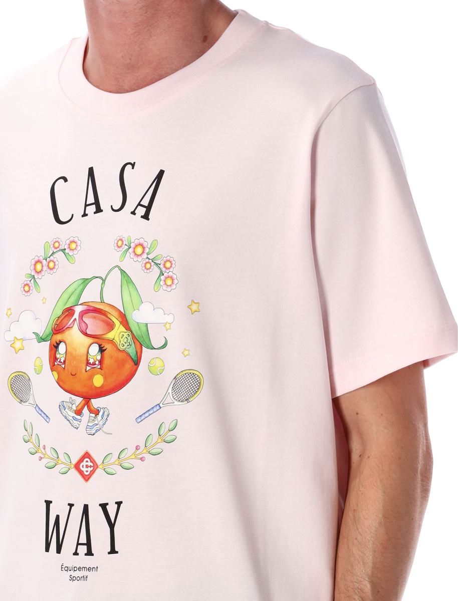 Casablanca – Blassrosa Casa Way – Orangefarbenes Maskottchen-T-Shirt