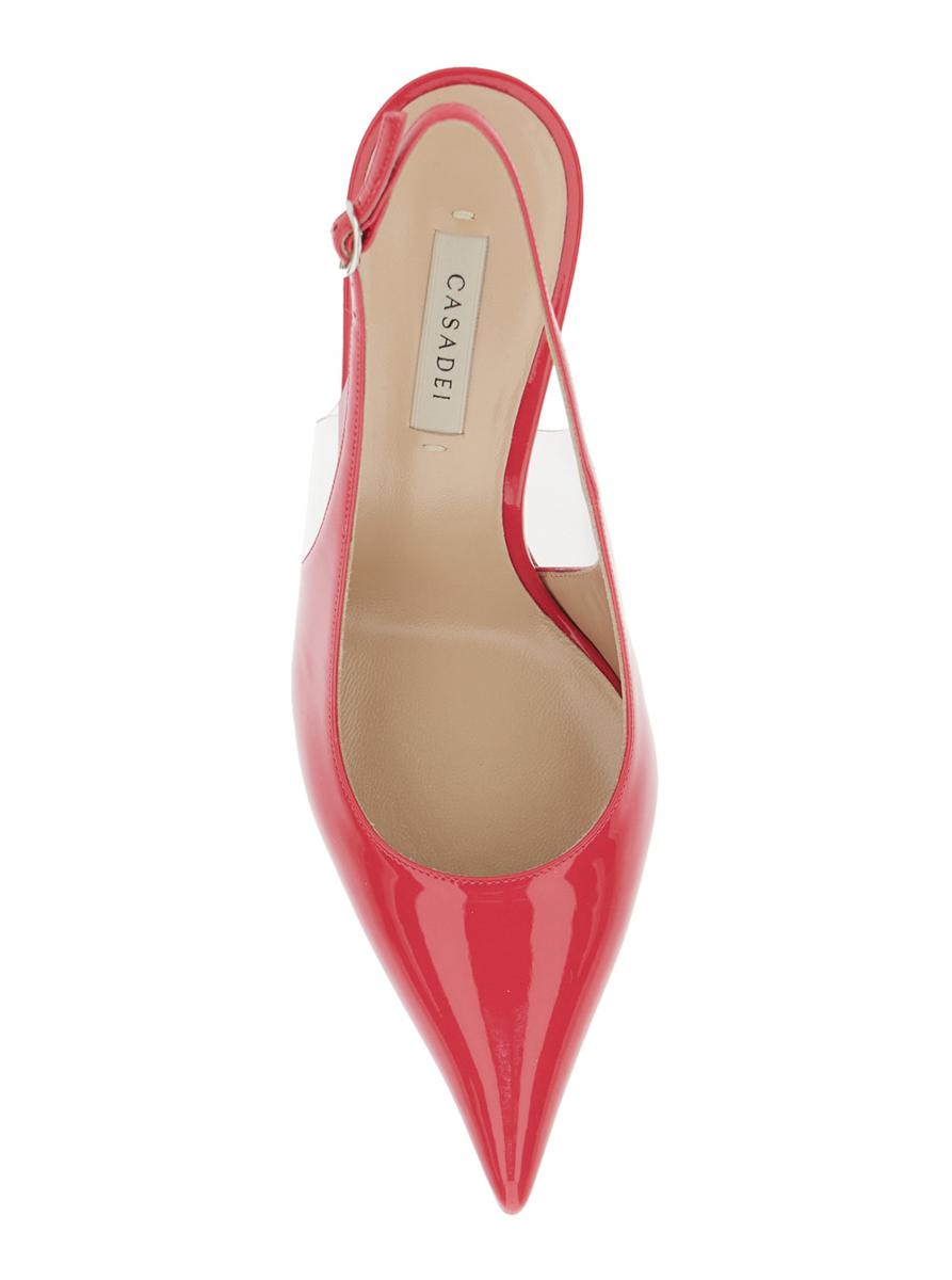 'Superblade Tiffany' Rosa Slingback-Pumps mit hohem Absatz aus Lackleder für Damen