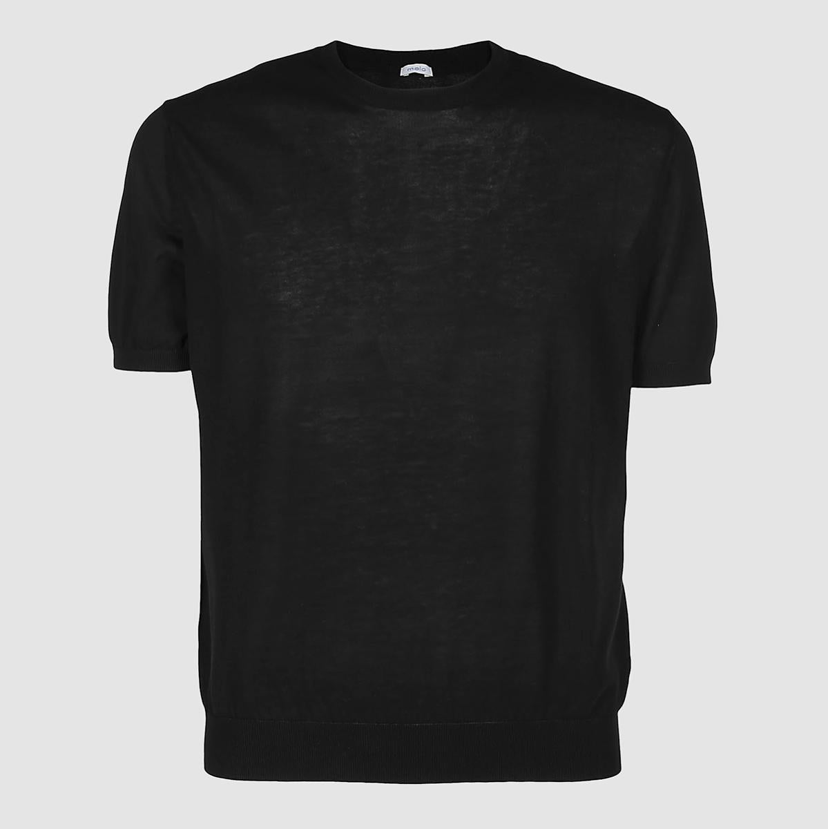 Schwarzes Baumwoll-T-Shirt Malo