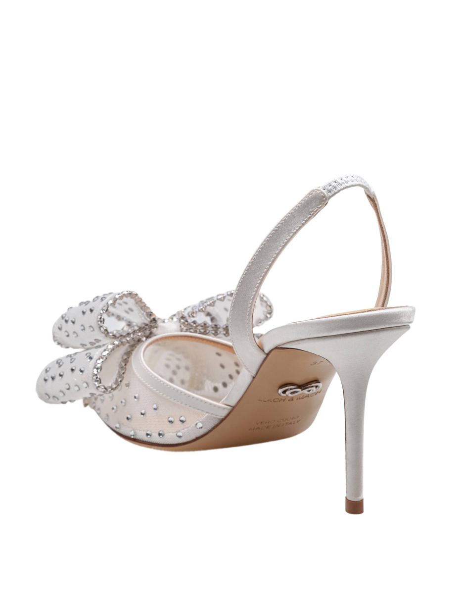Mach &amp; Mach – Le Cadeau – Slingback-Sandale aus Netzstoff