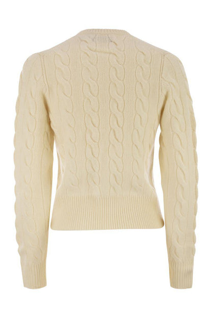 Polo Ralph Lauren – Zopfmuster-Cardigan aus Wolle und Kaschmir
