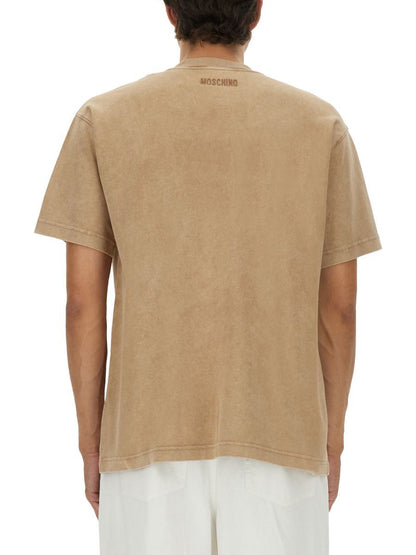 Moschino „Smiley®“ T-Shirt aus schwerer Baumwolle