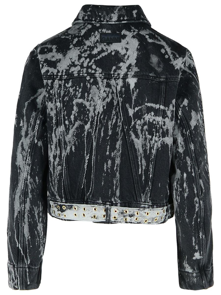 Schwarze Jeansjacke von Ganni