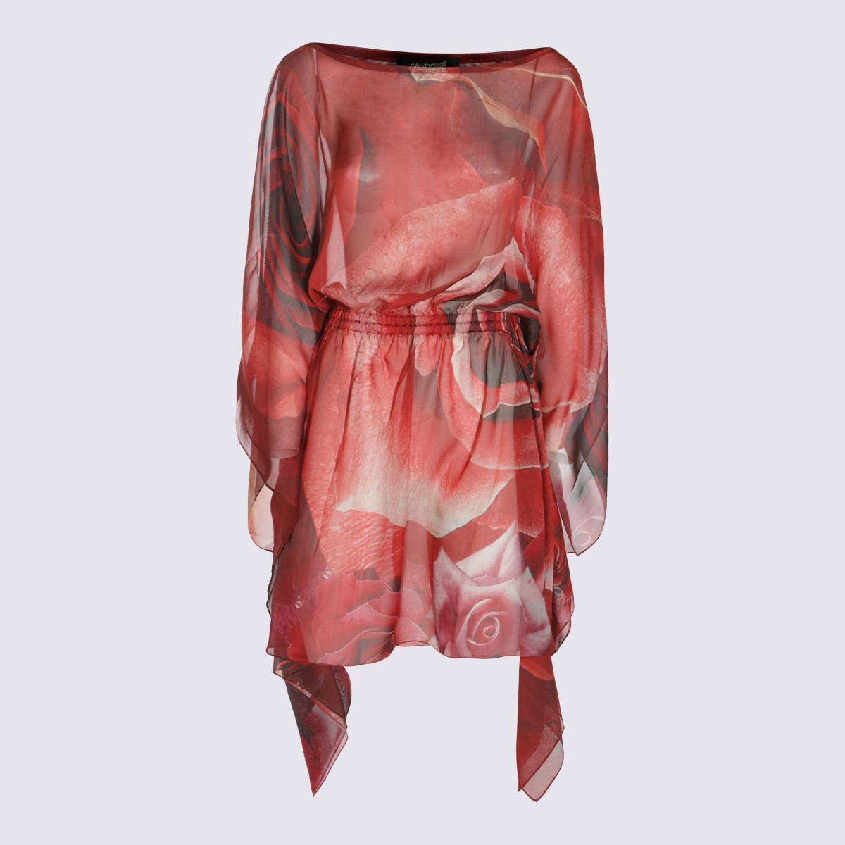 Rotes Seidenkleid von Roberto Cavalli