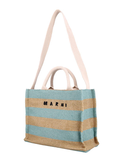 Marni Kleine Tragetasche mit Raffia-Effekt