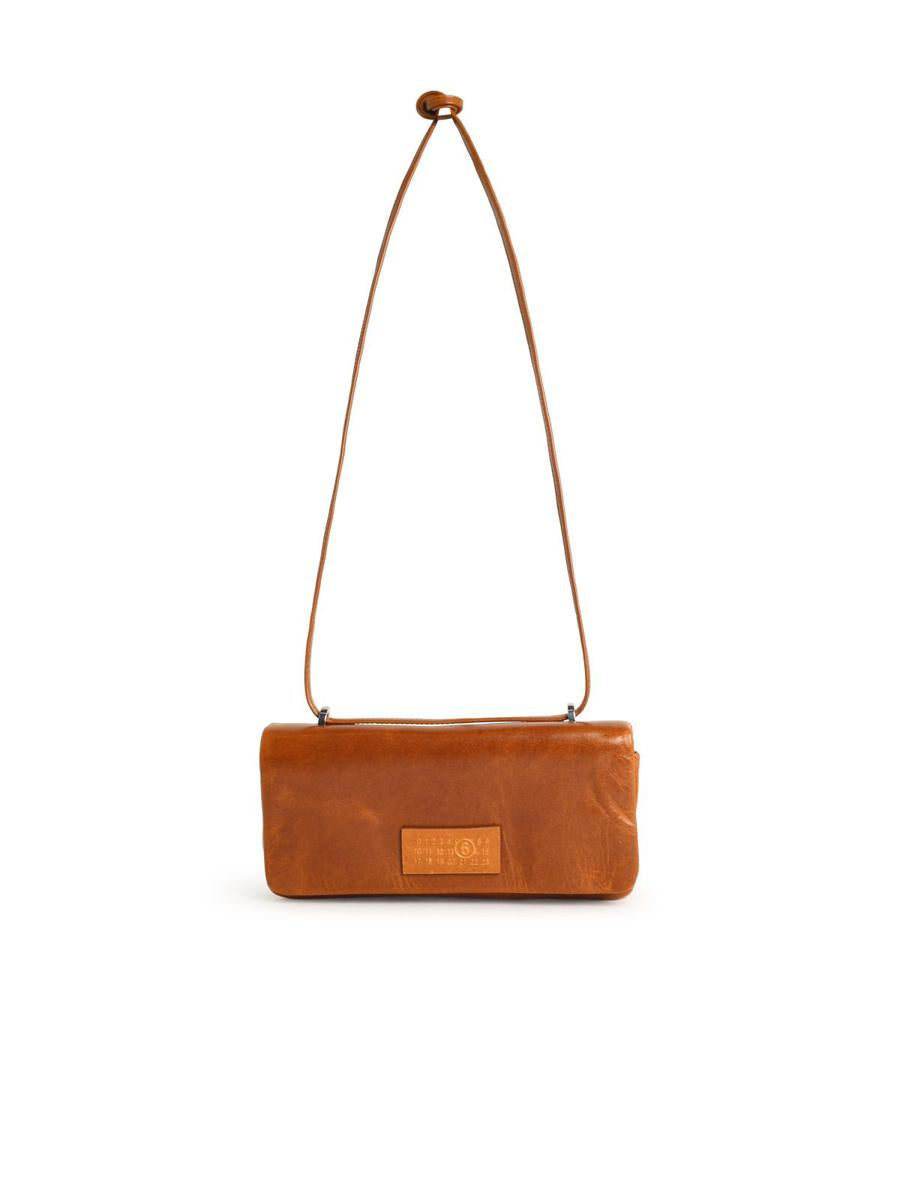 MM6 Maison Margiela Karamellfarbene Ledertasche