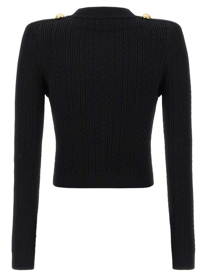 Balmain – Strickjacke aus gedrehtem Strick