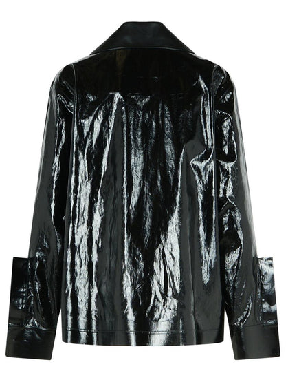 Jil Sander Schwarze Leinenjacke