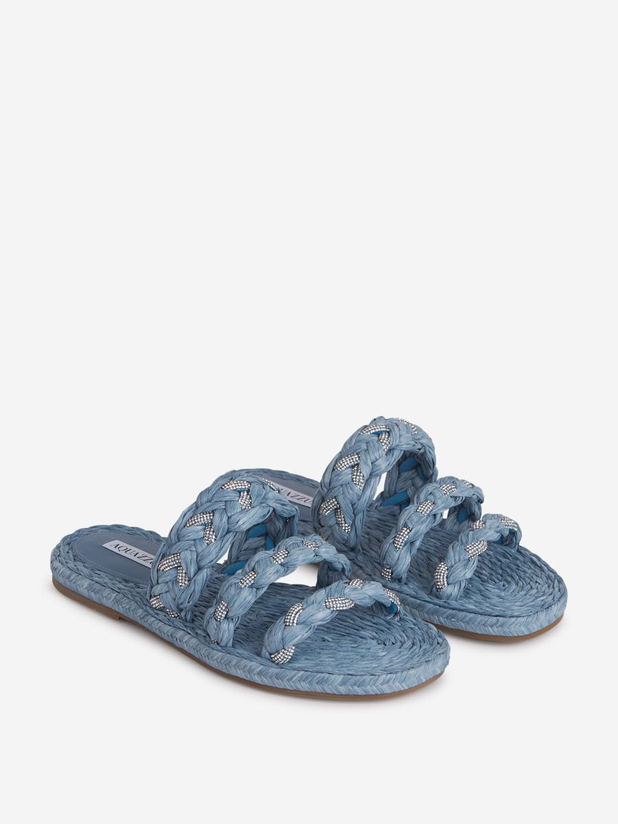 Aquazzura Raffia Coastal Sandale