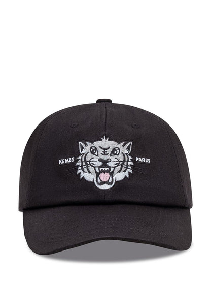 Kenzo Kenzo Schwarze Kappe mit Tiger