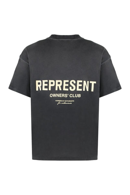 Represent Baumwoll-T-Shirt mit Rundhalsausschnitt