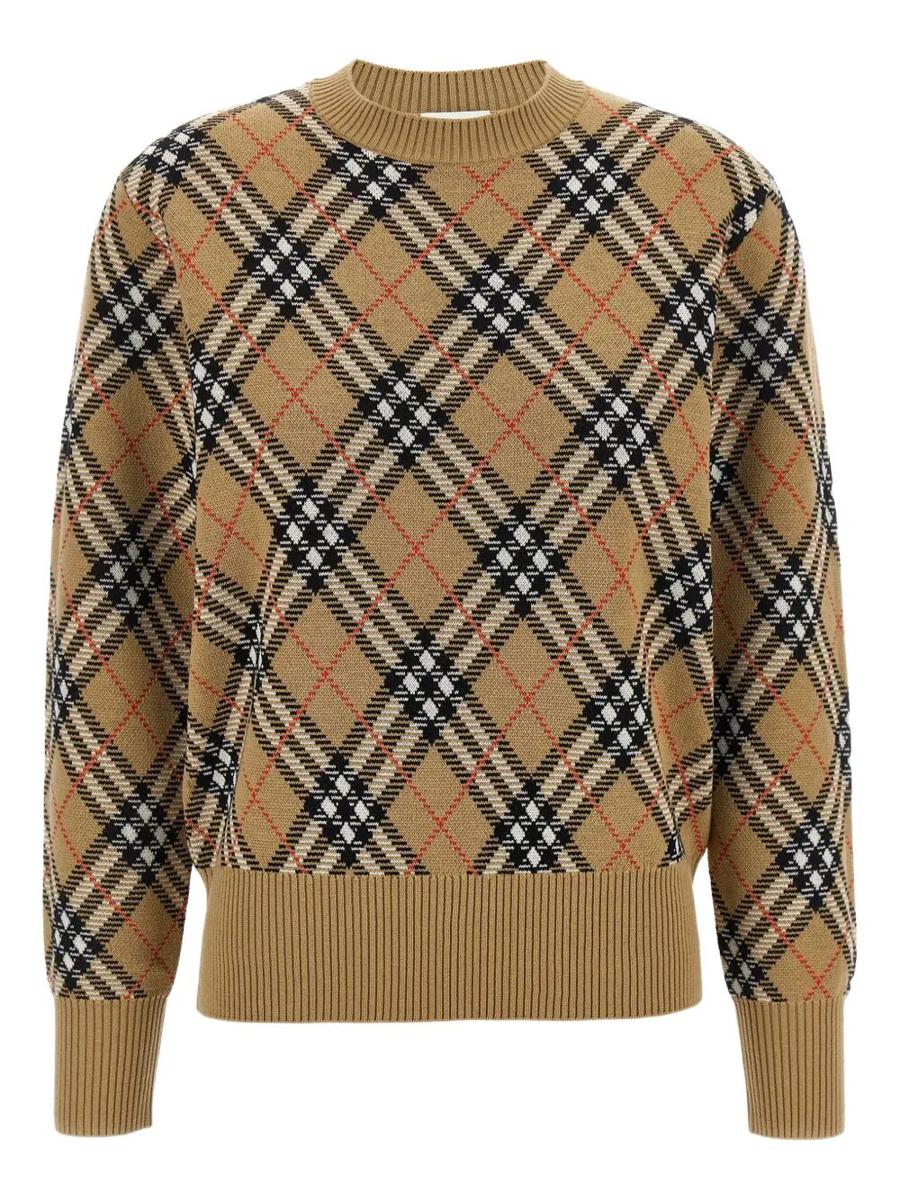 Burberry Karierter Wollpullover Kleidung