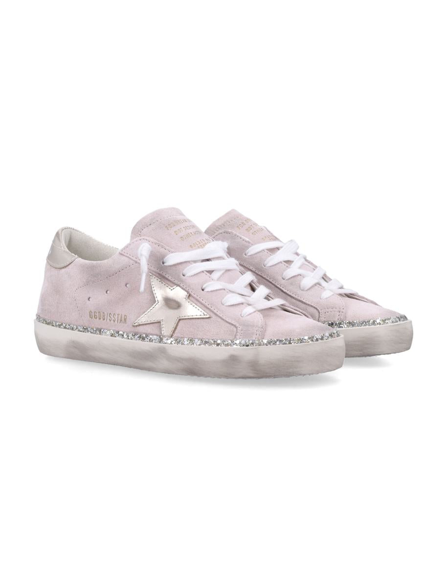 Golden Goose Super-Star Damen Sneakers Rosa Glitzer