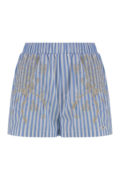 Gestreifte Popeline-Shorts von Elisabetta Franchi